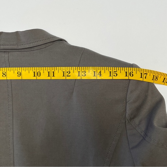 Banana Republic⎮Blazer with button flap pockets⎮Grey Stretch Cotton⎮10 - Picture 10 of 16
